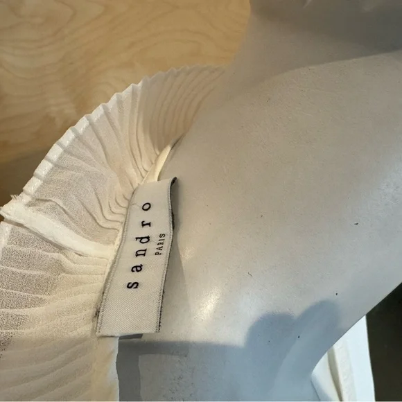 Sandro Ivory Ruffle Blouse - Picture 6 of 11